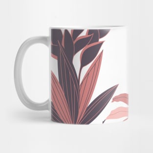 Pink pale flowers and plants Mug